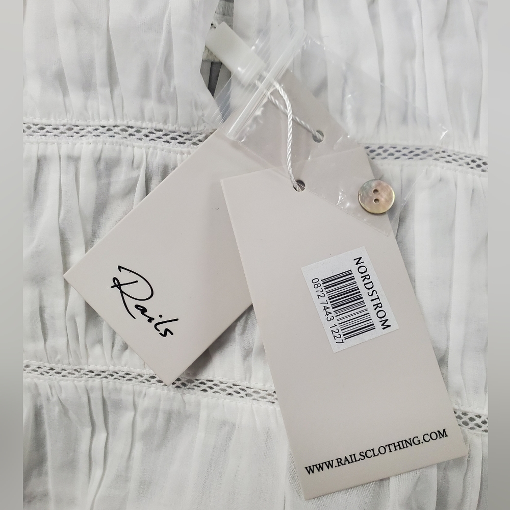 NWT Rails White Linen Top Size Medium - Picture 8 of 9